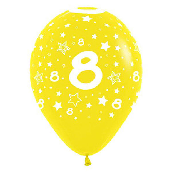 Globos de látex 8 años colores surtidos. Pack 10 u.