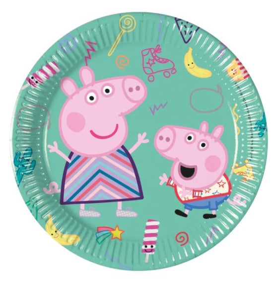 Platos Peppa Pig 20 cm, Pack 8 u.