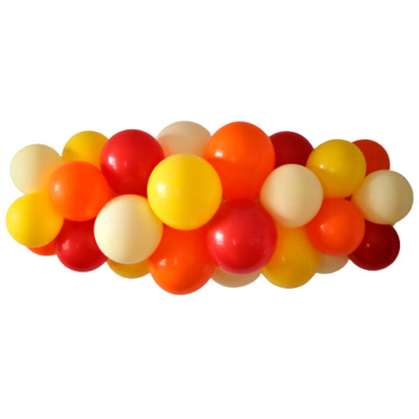 Guirnalda globos tonos naranja