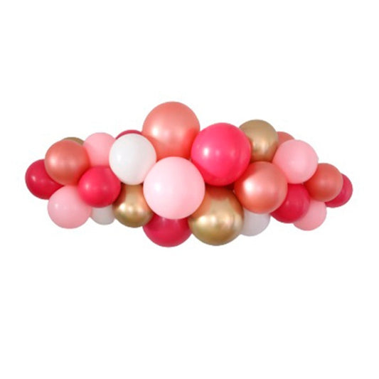 Guirnalda globos inflados tonos rosados