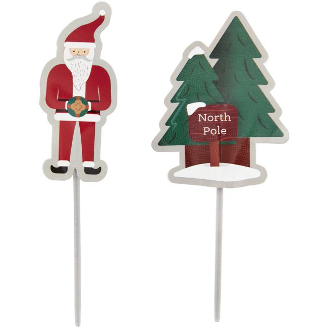 Pinchos Papá Noel y Abeto - pack 12 uds.