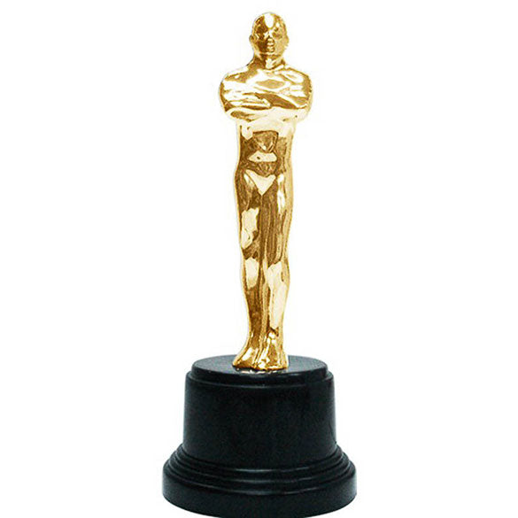 Trofeo hombre dorado con peana negraTrofeo hombre dorado con peana negra