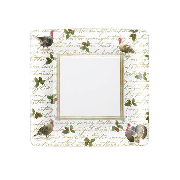 Platos Acción de Gracias 18 cm, Pack 8 u.