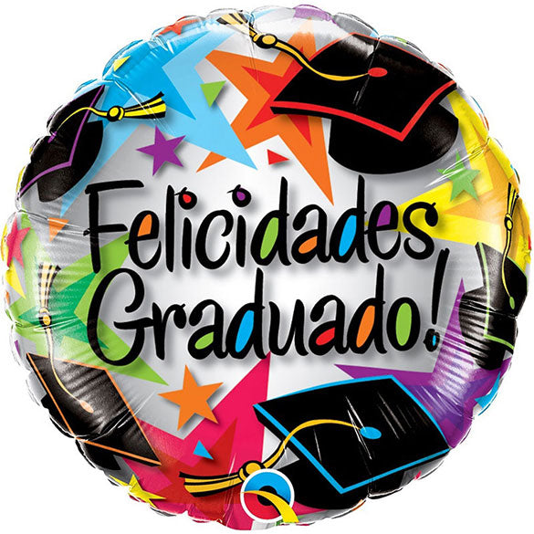 Globo Felicidades Graduado birrete y estrellas