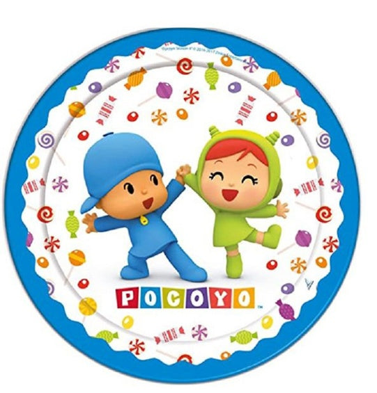 Platos Pocoyo y Nina 18 cm, Pack 8 u.