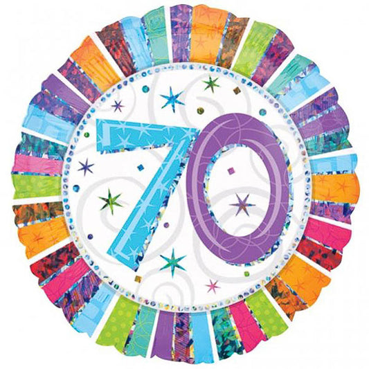Globo 70 años multicolor