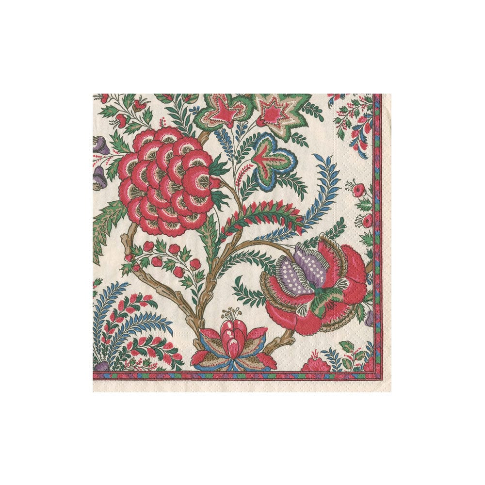 Servilleta estampada flores Pierre Frey pequeña - pack 20 uds.