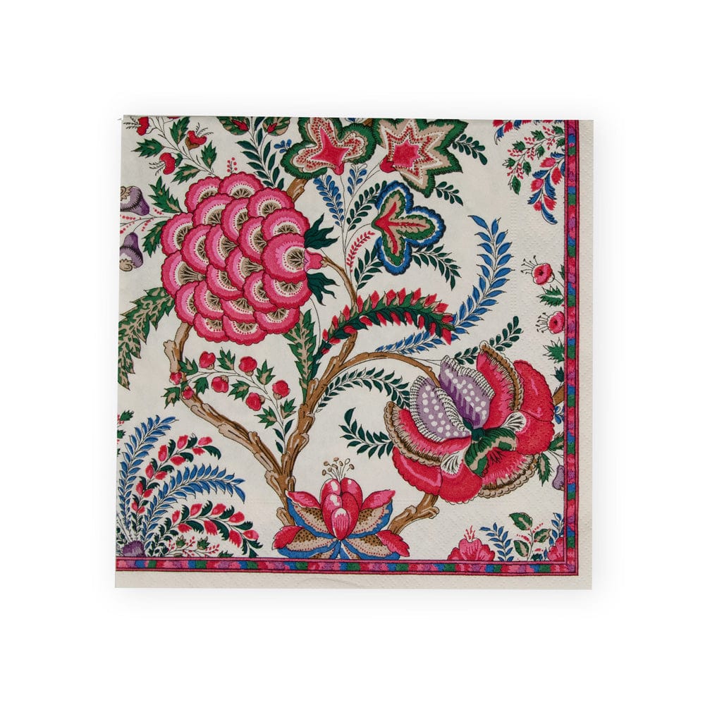 Servilleta estampada flores Pierre Frey grande - pack 20 uds.