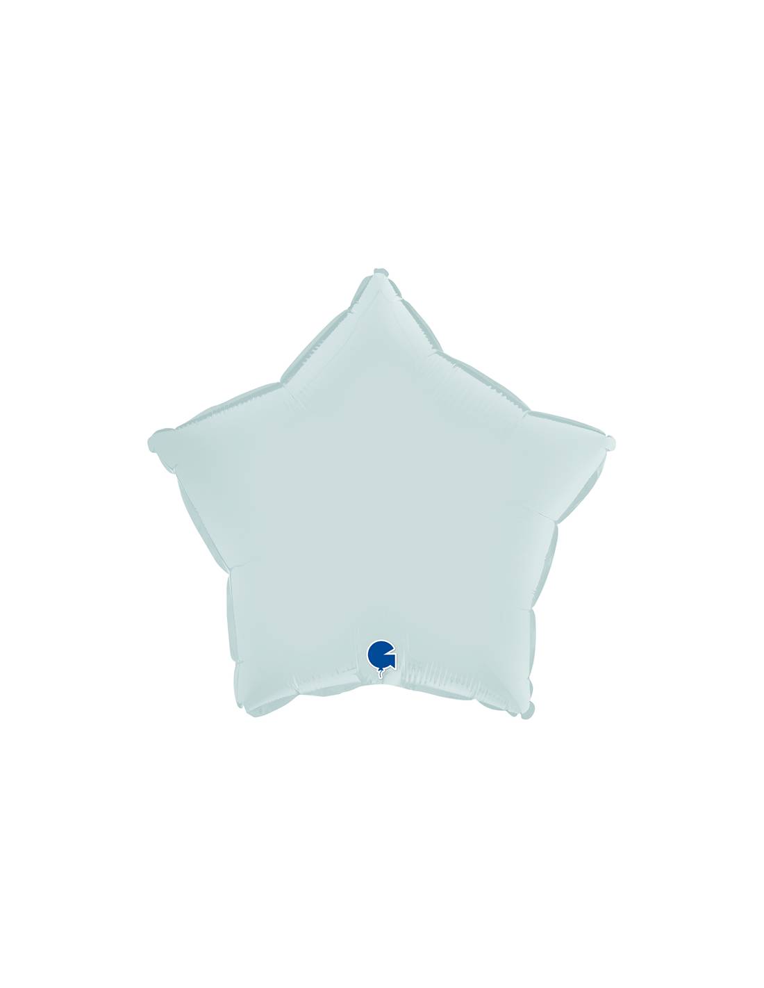 Globo foil estrella azul pastel satinada pequeña
