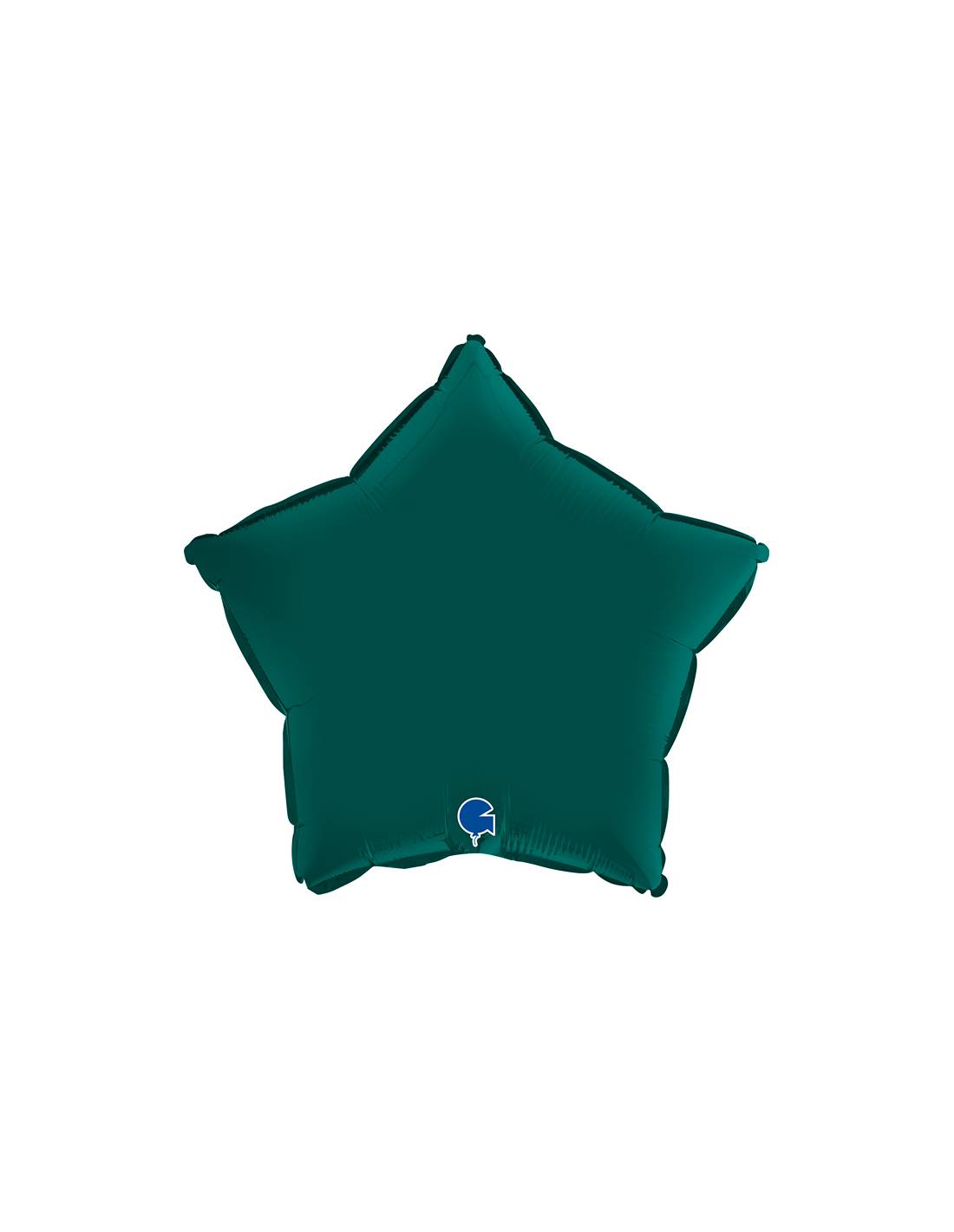 Globo foil estrella verde esmeralda satinada pequeña
