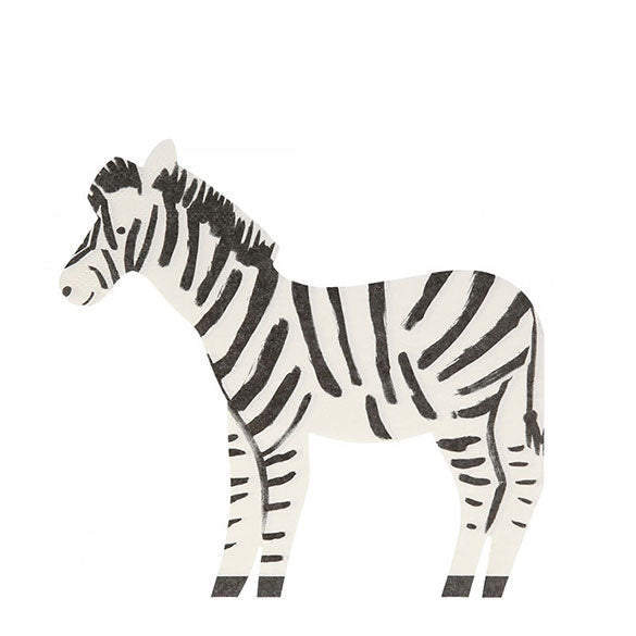Servilletas Silueta Safari Cebra 35 x 33 cm, Pack 20 u.