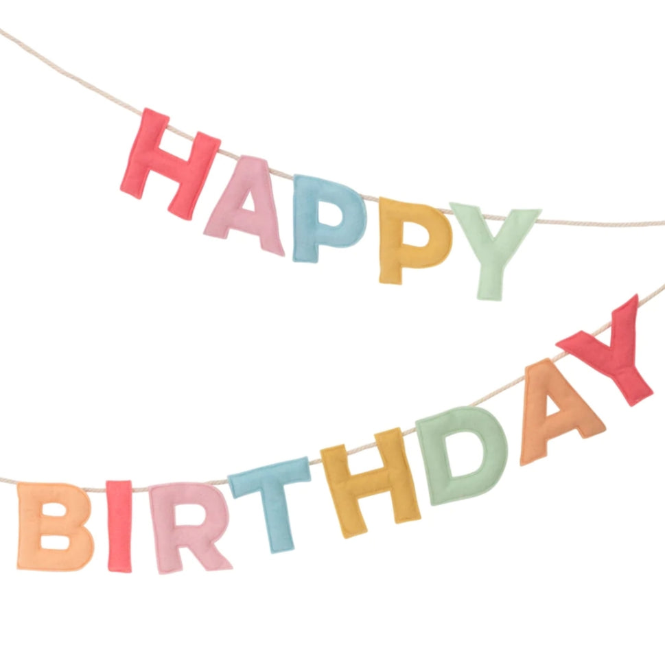 Guirnalda Happy birthday de fieltro