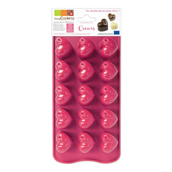 Molde silicona Corazones Scrapcooking