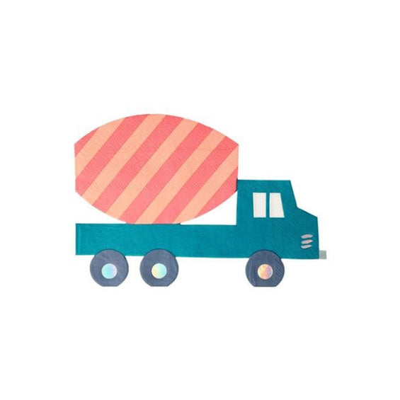 Servilletas Camión de Construcción, Pack 16 u.