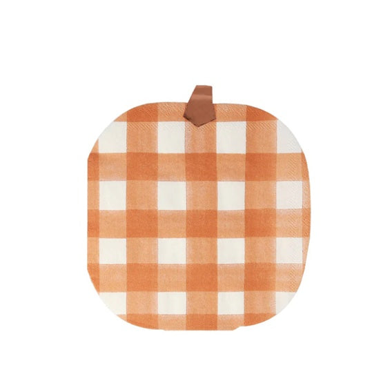 Servilletas pq Halloween Pumpkin Vichy, Pack 16 u.