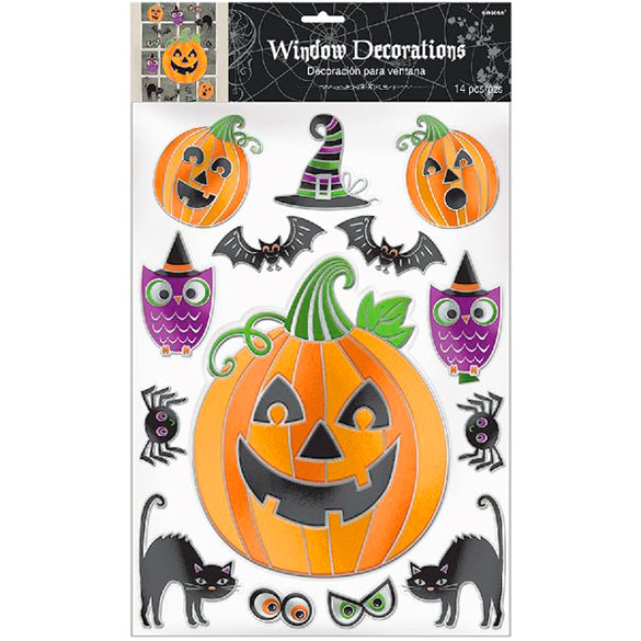 Decoración vinilos autoadhesivos ventana Halloween