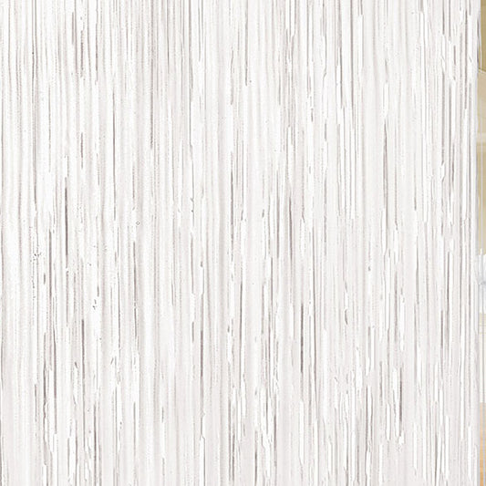 Cortina flecos puerta blanca  2,43 x 0,91 m.