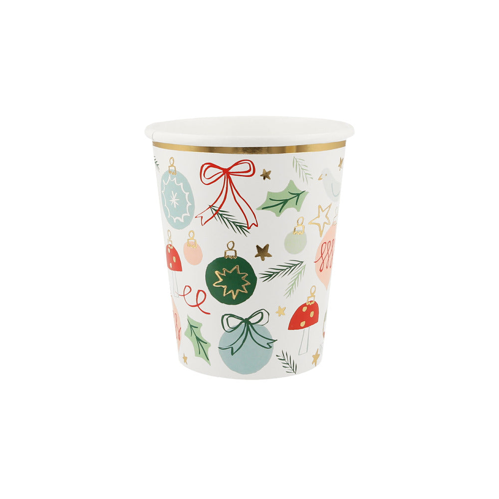 Vaso estampado Navidad - pack 8 uds.