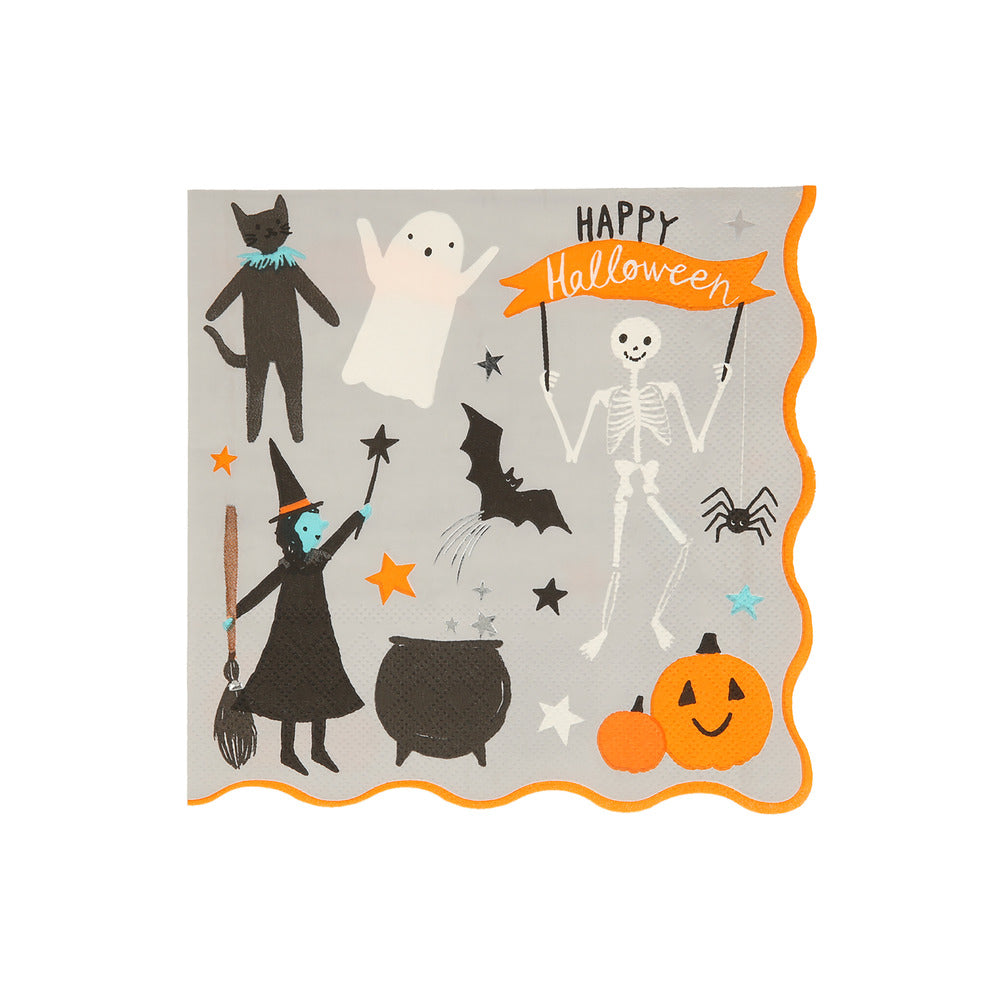 Servilleta grande -Happy Halloween- pack 16 uds.