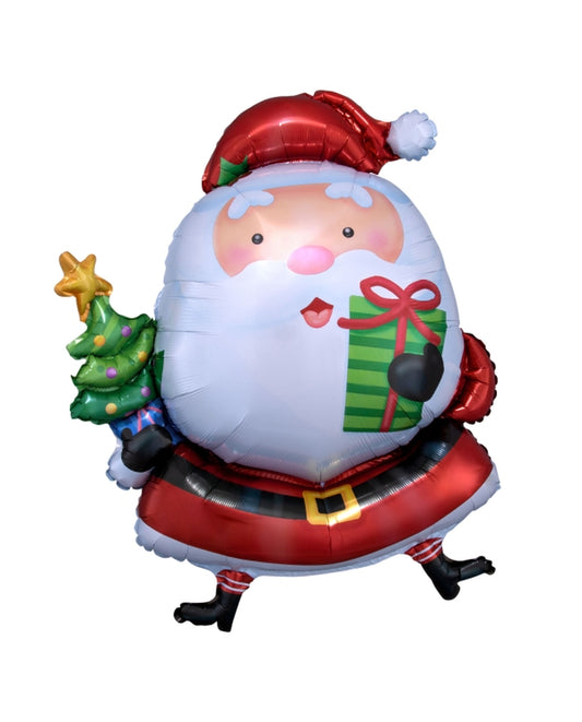 Globo foil Papá Noel con regalos
