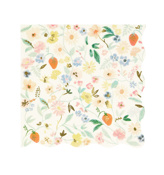 Servilletas grandes flores- pack 16 uds.