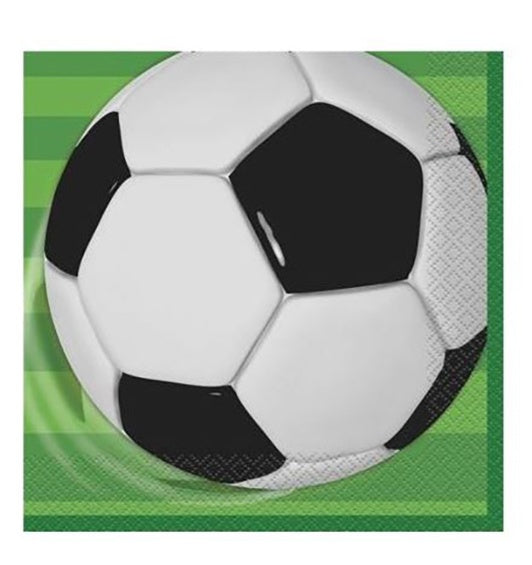 Servilletas Fútbol 33 x 33 cm, Pack 16 u.