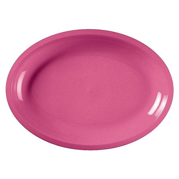 Platos Magenta ovalados 32 x 22 cm, Pack 6 u.