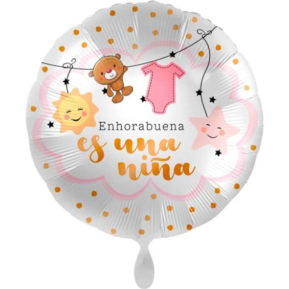 Globo Enhorabuena Es una Niña