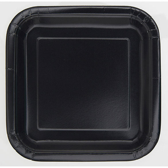 Platos negros 18 x 18 cm, Pack 16 u.