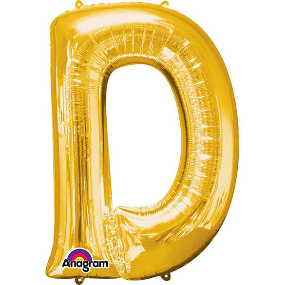 Globo foil letra dorada pequeña para inflar con aire