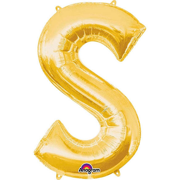 Globo foil letra dorada pequeña para inflar con aire
