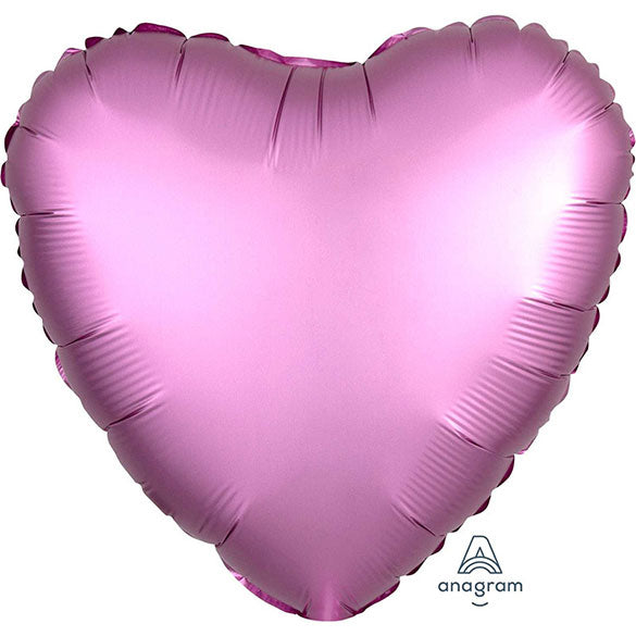 Globo Corazón Rosa Satín