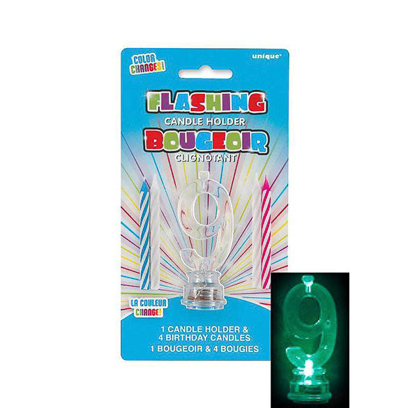 Soporte para vela con luz con forma de número