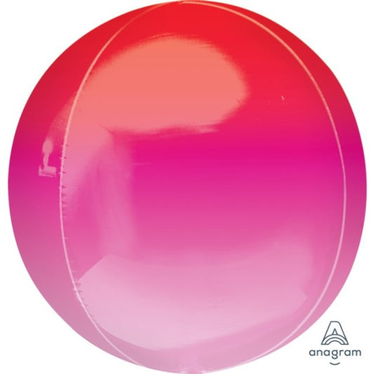 Globo esfera Orbz rojo y rosa