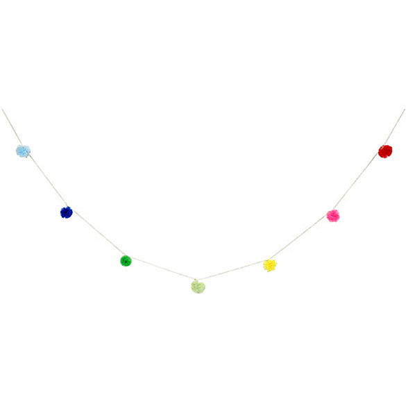 Guirnalda 9 pompones colores surtidos mini