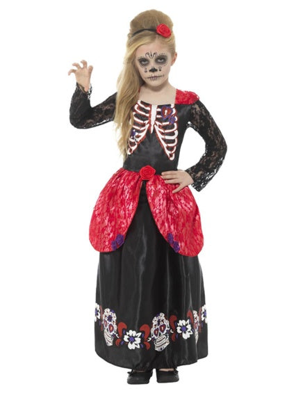 Disfraz muñeca mejicana Día de los Muertos infantil
