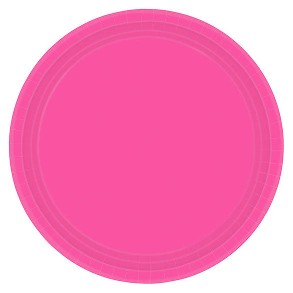 Platos Magenta lisos 23 cm, Pack 8 u.