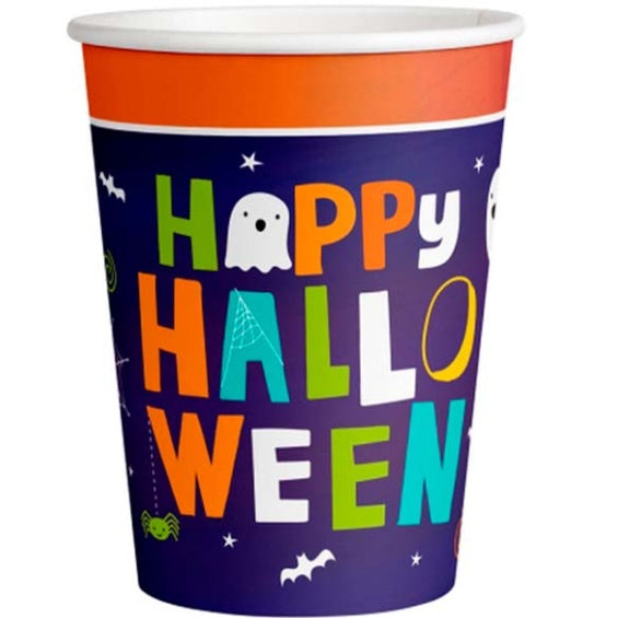 Vasos Calabaza sonriente y sus amigos, 266 ml, Pack 8 u.