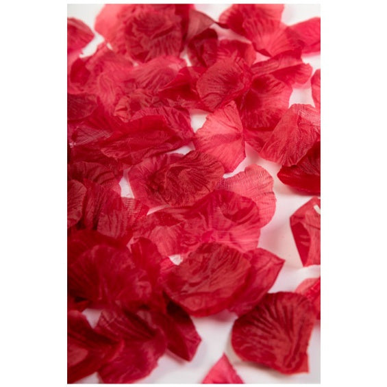 Confeti de pétalos de tela de rosas rojas 500 u.