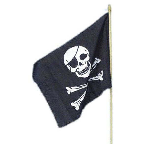 Bandera pirata con palo