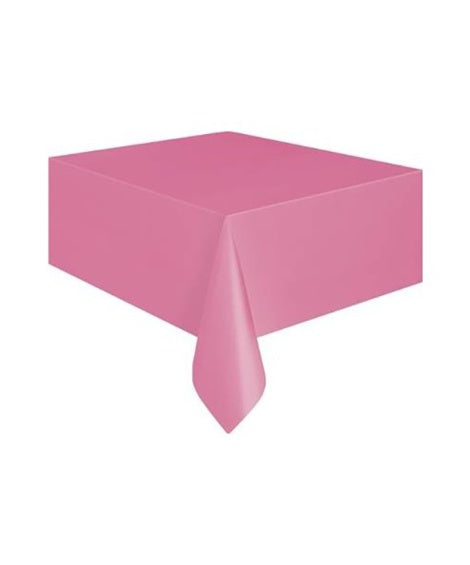 Mantel liso rosa fuerte 274 x 137 cm impermeable, Pack 1 u.
