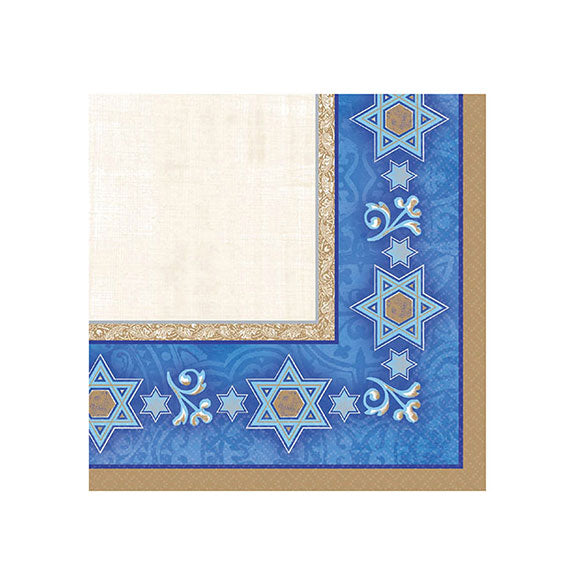 Servilletas estrella 6 puntas 25 x 25 cm, Pack 16 u.