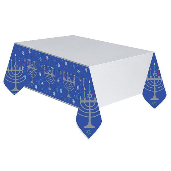 Mantel Hanukkah 259 x 137 cm plástico, Pack 1 u.