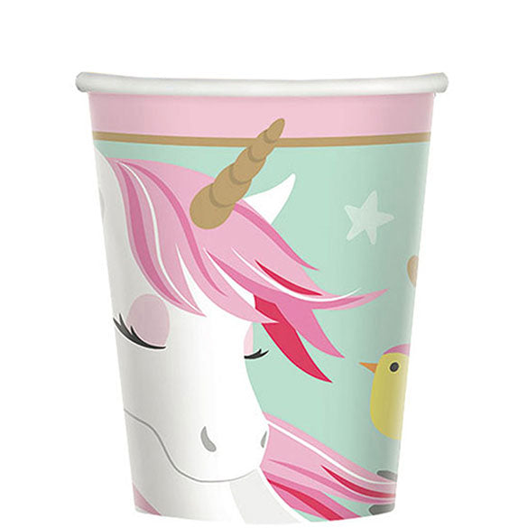 Vasos Unicornio 266 ml, Pack 8 u.