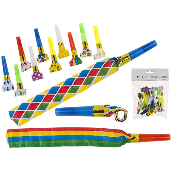 Espantasuegras de colores borde oro, Pack 10 u.