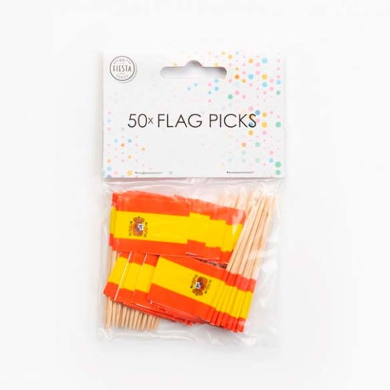Pinchos decorativos Bandera de España, Pack 50 u.