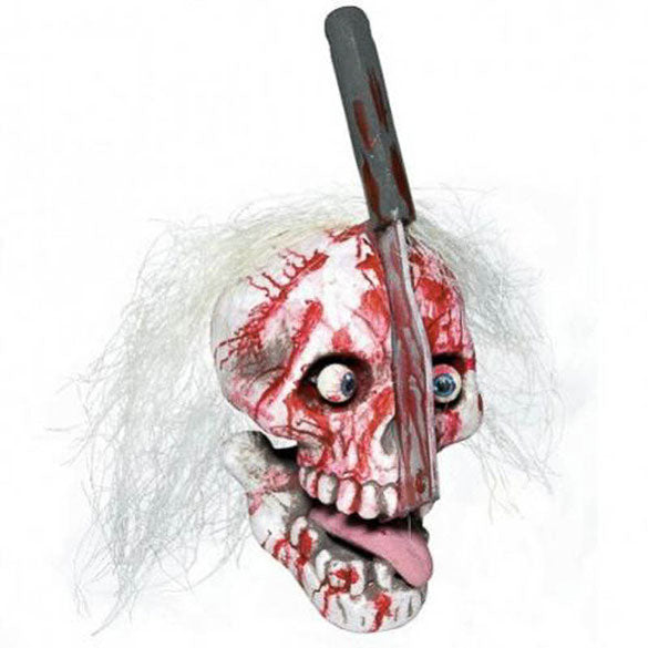 Calavera con cuchillo clavado Halloween