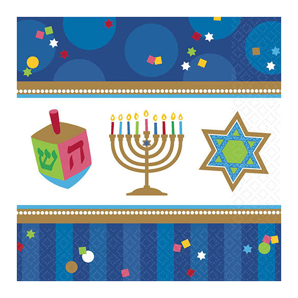 Servilletas modelo Hanukkah 33 x 33 cm, Pack 36 u.