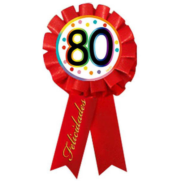 Escarapela 80 cumpleaños