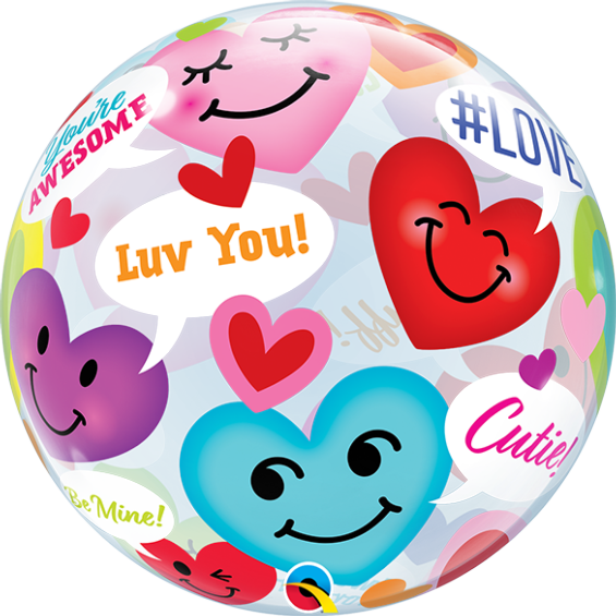 Globo Burbuja conversacion entre corazones